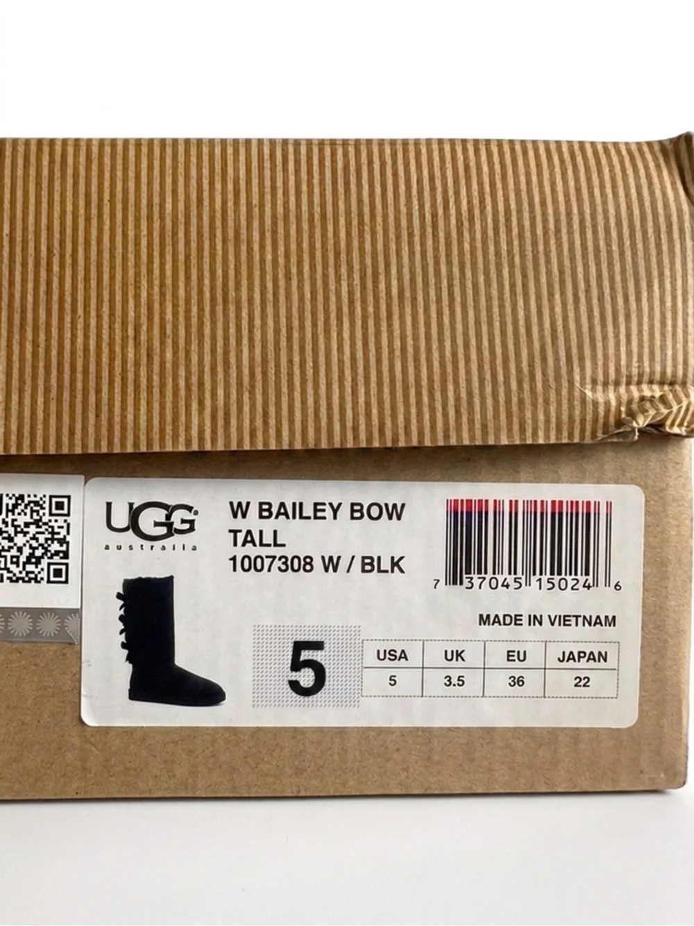 UGG Black Tall Bow-Back Bailey Winter Boots